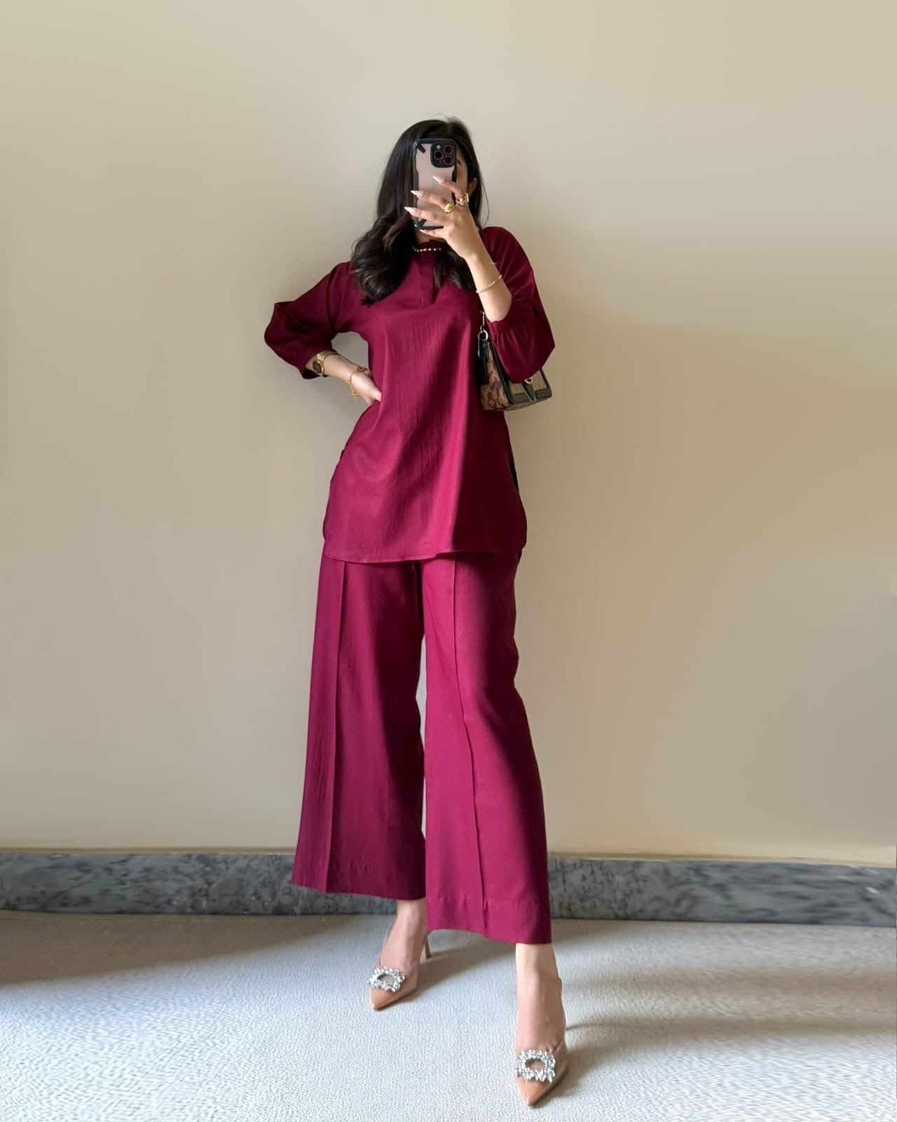 Merlot Red Co-ord Set - Effortless Everyday Style