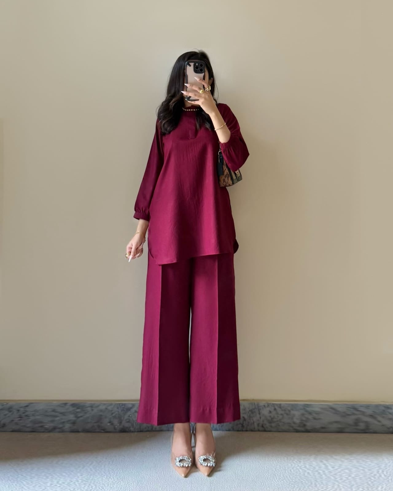 Merlot Red Co-ord Set - Effortless Everyday Style