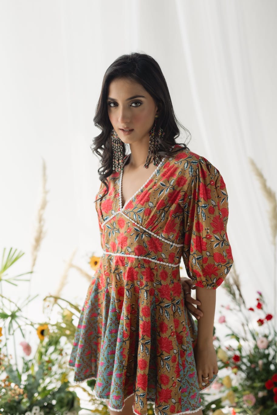 Sienna Bloom Wrap Mini Dress
