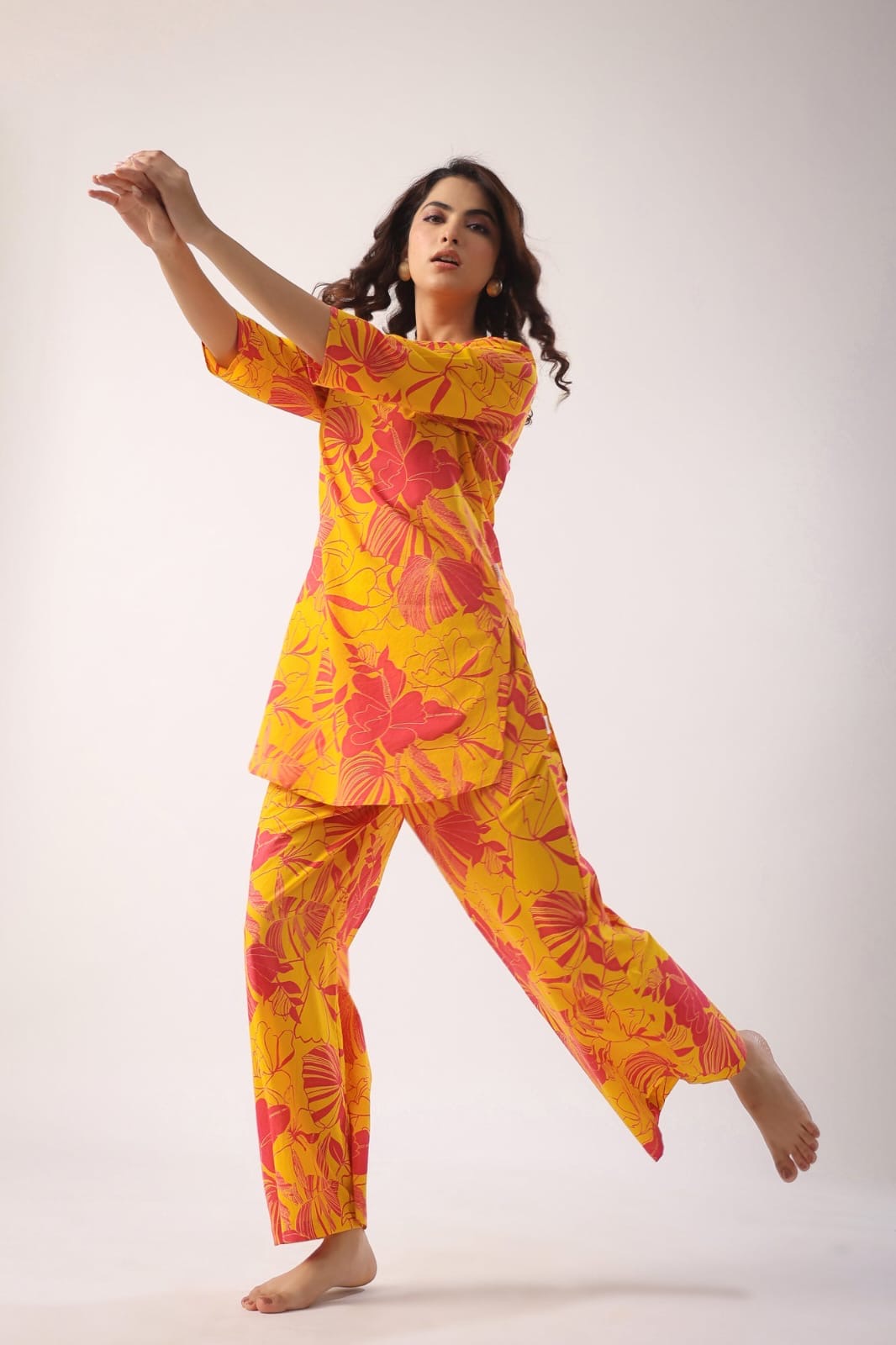 Tropical Bloom Yellow & Pink Co-ord Set