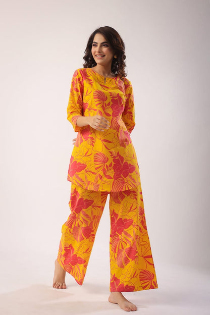 Tropical Bloom Yellow & Pink Co-ord Set